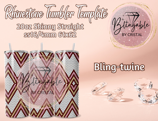 20oz Tumbler Template - Bling-twine *Digital File*