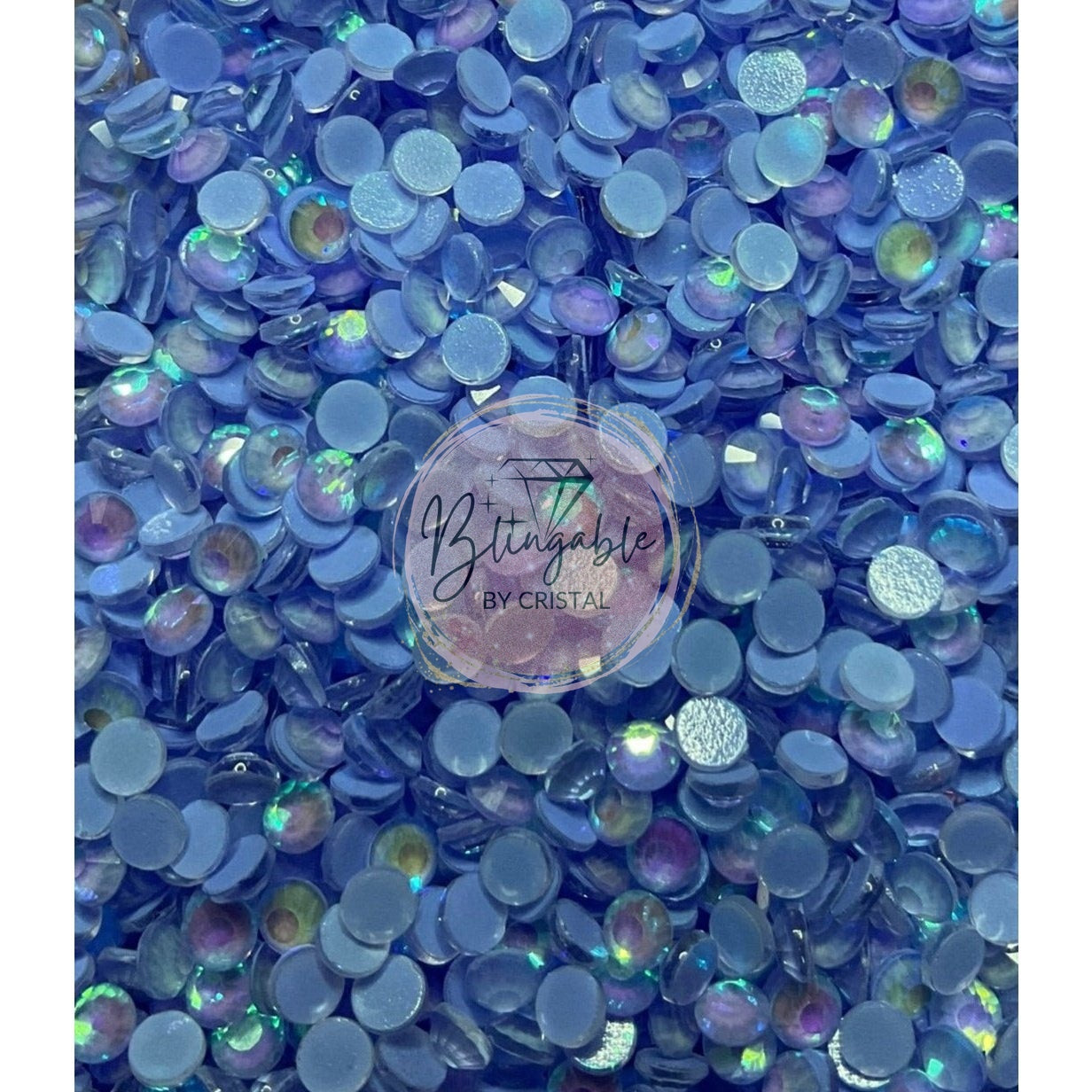 Blue Luminous - Glass Flatback Rhinestones