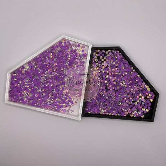 Dark Amethyst Opal Luminous - Glass Flatback Rhinestones