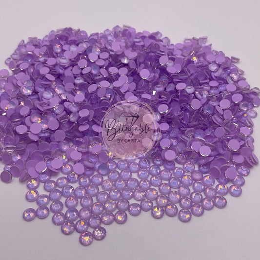 Luxurious Opal Amethyst - Glass Flatback Rhinestones