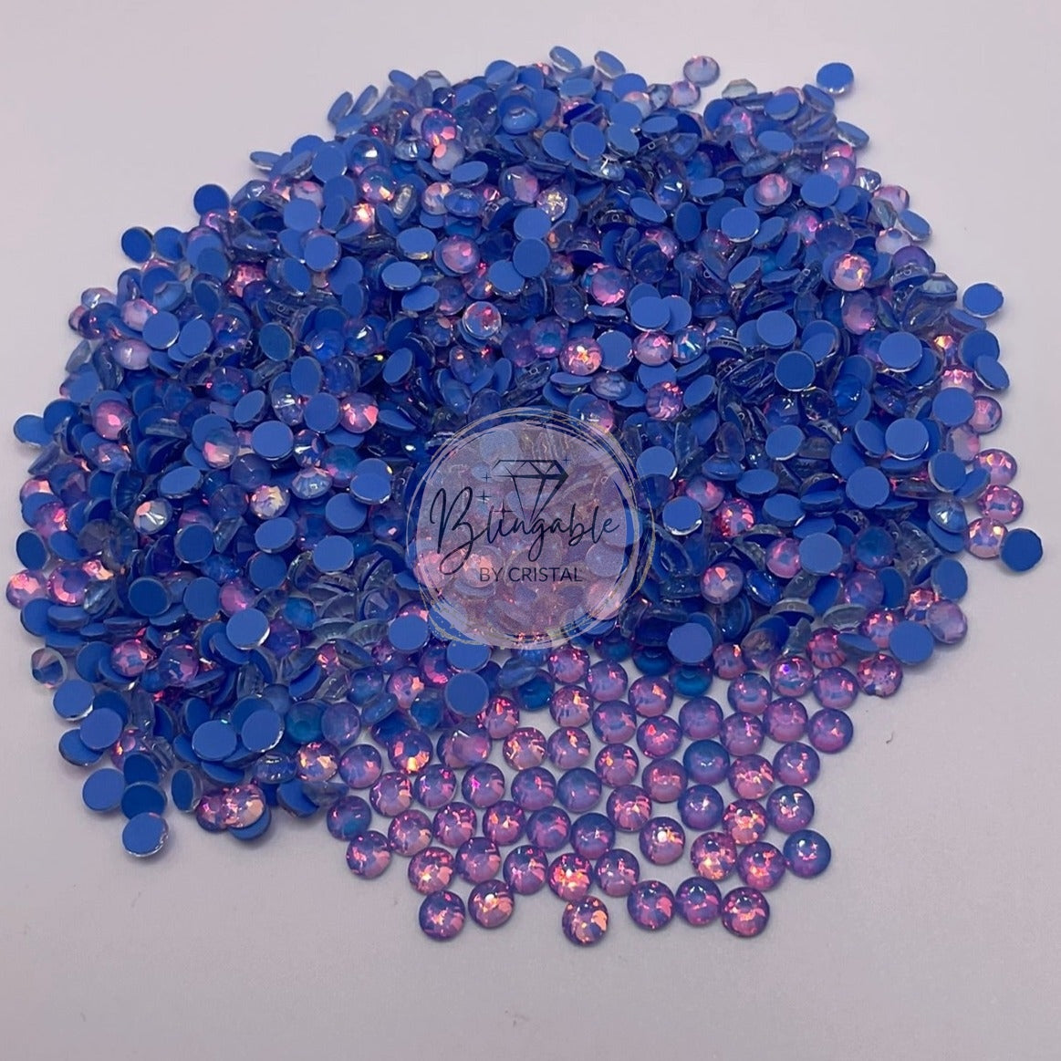 Luxurious Opal Sapphire - Glass Flatback Rhinestones