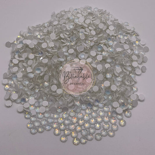 Luxurious Opal White - Glass Flatback Rhinestones