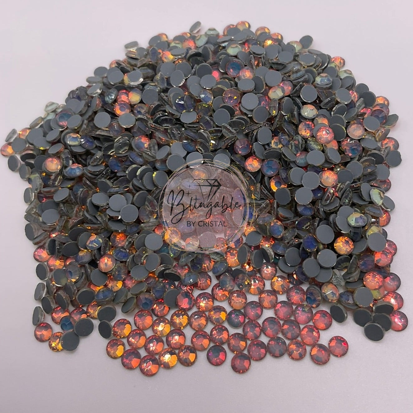 Luxurious Opal Gray - Glass Flatback Rhinestones