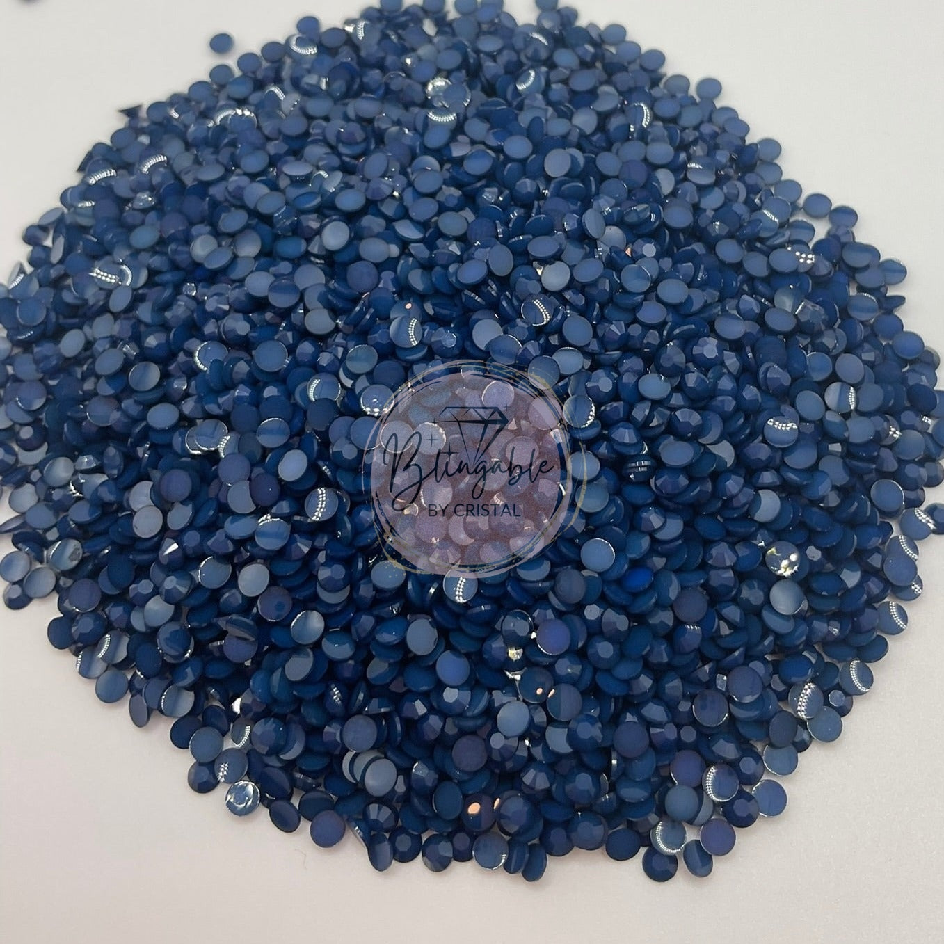 Navy - Opaque Jelly Resin Rhinestones