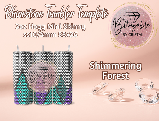 3oz Tumbler Template - Shimmering Forest *Digital File*