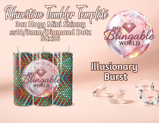 3oz Tumbler Template - Illusionary Burst *Digital File*