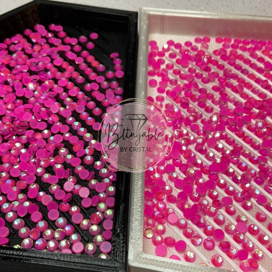 Rose Luminous - Glass Flatback Rhinestones