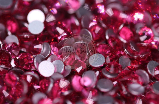 Rose - Glass Flatback Rhinestones